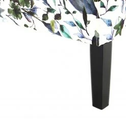 Kayoom Chaise capitonnée Indira IV - Tissu noir et vert - Hêtre massif - Fauteuil 1 place -Pas Cher Fauteuils Magasin 1000214216 200529 06062500288 DETAILS P000000001000214216