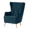 Fredriks Fauteuil Bonham - Velours Bleu marine - Fauteuil bergère de luxe -Pas Cher Fauteuils Magasin 1000215336 201209 18161800132 IMAGE P000000001000215336
