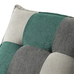 Fauteuil Tutu Fredriks - Microfibre Ranu Patchwork Turquoise/Gris - Avec Repose-Pieds - 1 Place -Pas Cher Fauteuils Magasin 1000222250 201113 13595501292 DETAILS P000000001000222250