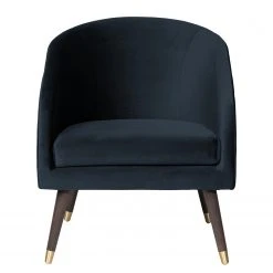 Ridgevalley Fauteuil Volonne - Velours Ravi Bleu foncé | Fauteuil 1 place élégant et confortable -Pas Cher Fauteuils Magasin 1000227292 210319 14051900039 DETAILS P000000001000227292