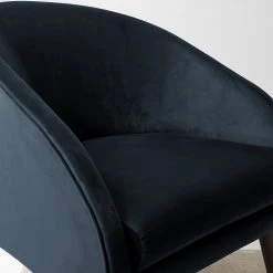 Ridgevalley Fauteuil Volonne - Velours Ravi Bleu foncé | Fauteuil 1 place élégant et confortable -Pas Cher Fauteuils Magasin 1000227292 210325 06594300028 DETAILS P000000001000227292