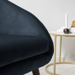 Ridgevalley Fauteuil Volonne - Velours Ravi Bleu foncé | Fauteuil 1 place élégant et confortable -Pas Cher Fauteuils Magasin 1000227292 210325 06594400031 DETAILS P000000001000227292