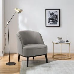 Ridgevalley Fauteuil Voiteur - Microfibre Sela Gris, Fauteuil 1 Place Confortable et Élégant -Pas Cher Fauteuils Magasin 1000227385 210506 10191100067 MOOD DETAILS P000000001000227385 mood