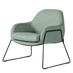 Red Living Fauteuil Culin - Tissu Noela Gris Menthe | Fauteuil 1 Place Confortable et Élégant