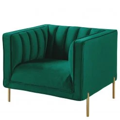 Fauteuil Borlo - Vert foncé | Fauteuil 1 place design | Jack & Alice