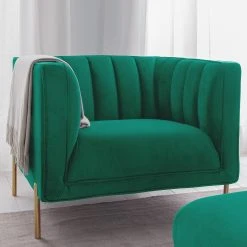 Fauteuil Borlo - Vert foncé | Fauteuil 1 place design | Jack & Alice -Pas Cher Fauteuils Magasin 1000227603 210702 06194400073 MOOD DETAILS P000000001000227603 mood