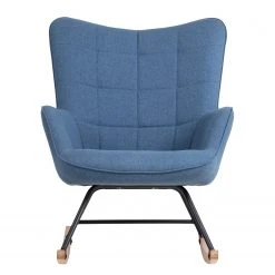 Fauteuil à bascule Mørteens Vessey I - Tissu Bleu ciel - Confort et style -Pas Cher Fauteuils Magasin 1000235806 210126 13063100060 DETAILS P000000001000235806