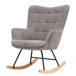 Mørteens Fauteuil à Bascule Vessey II en Velours côtelé Cappuccino - Confort et Élégance