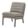 Fauteuil 1 Place Studio Copenhagen Chilli - Tissu Shina Gris clair et Noir