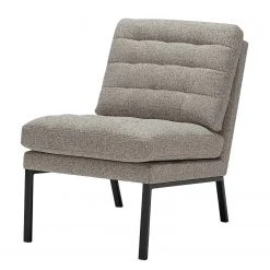 Fauteuil 1 Place Studio Copenhagen Chilli - Tissu Shina Gris clair et Noir