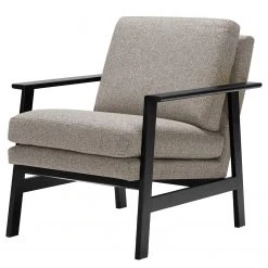 Fauteuil 1 Place Studio Copenhagen Pepper - Tissu Shina Gris clair et Noir