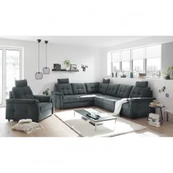 Fauteuil de relaxation Lomme en Microfibre Ranu Anthracite - Confort exceptionnel | Loftscape -Pas Cher Fauteuils Magasin 1000241652 210127 18085500095 MOOD DETAILS P000000001000241652 mood