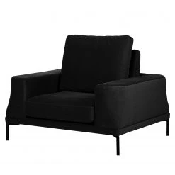 Fredriks Fauteuil XXL Grossa - Velours Vaia Noir - Confort Maximal