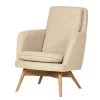 Fredriks Fauteuil Farnay - Tissu Sogol Beige - Fauteuil 1 place élégant et confortable