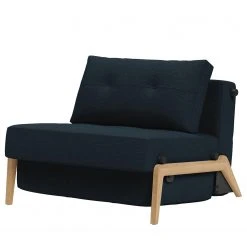 Fauteuil convertible Cubed - Tissu Mixed Dance : Bleu - Chêne clair | Innovation Möbel