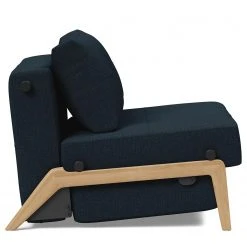 Fauteuil convertible Cubed - Tissu Mixed Dance : Bleu - Chêne clair | Innovation Möbel -Pas Cher Fauteuils Magasin 1000244278 210218 14545000040 DETAILS P000000001000244278