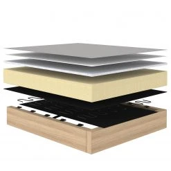 Fauteuil convertible Cubed - Tissu Mixed Dance : Bleu - Chêne clair | Innovation Möbel -Pas Cher Fauteuils Magasin 1000244278 210218 14550200044 DETAILS P000000001000244278