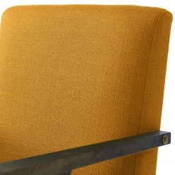 Studio Copenhagen Fauteuil Monklet en Tissu Ekta Jaune Moutarde - Hêtre Foncé -Pas Cher Fauteuils Magasin 1000244920 210225 13025100111 DETAILS P000000001000244920