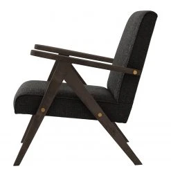 Fauteuil Auklet en Tissu Anait Noir - Studio Copenhagen - Hêtre Foncé -Pas Cher Fauteuils Magasin 1000244925 210225 13031500141 DETAILS P000000001000244925