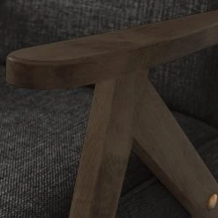 Fauteuil Auklet en Tissu Anait Noir - Studio Copenhagen - Hêtre Foncé -Pas Cher Fauteuils Magasin 1000244925 210225 13031700143 DETAILS P000000001000244925