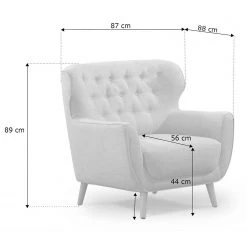 Ridgevalley Fauteuil Mansac - Tissage à plat - Tissu Gila Gris clair | Fauteuil 1 place -Pas Cher Fauteuils Magasin 1000253753 210419 14570200238 SKETCH DETAILS P000000001000253753 sketch