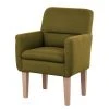 Loftscape Fauteuil Juillac - Tissage à plat - Tissu Olea: Vert olive - Fauteuil 1 place élégant
