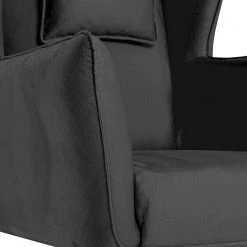 Bizzarto Fauteuil Caleta - Tissu Velours Onoli Anthracite - Fauteuil 1 place élégant et confortable -Pas Cher Fauteuils Magasin 1000256766 210427 09293800347 DETAILS P000000001000256766