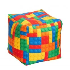 Magma-Heimtex Fauteuil pouf Bricks Cube - Pouf poire design et confortable