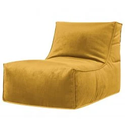 Magma-Heimtex Fauteuil pouf Veluto Rock Jaune moutarde - Confort et élégance - Livraison rapide