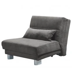Fauteuil convertible Rakir en microfibre gris foncé - Loftscape