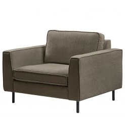 Fauteuil Monblanc - Tissu Velia Gris marron - Confort et Élégance