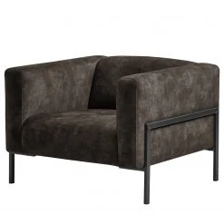 Mørteens Fauteuil Vernioz - Tissu Adela Gris marron - Fauteuil 1 place élégant et confortable