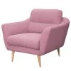 Fauteuil Lucinda Norrwood - Tissu Hanabi Mauve/Beige - Confort et Élégance