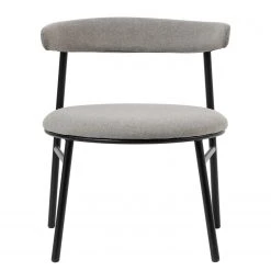 Studio Copenhagen – Fauteuil de jardin Embi en tissu gris et métal noir pour extérieur -Pas Cher Fauteuils Magasin 1000273447 220420 030 DETAILS P000000001000273447