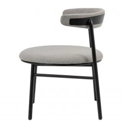 Studio Copenhagen – Fauteuil de jardin Embi en tissu gris et métal noir pour extérieur -Pas Cher Fauteuils Magasin 1000273447 220420 035 DETAILS P000000001000273447