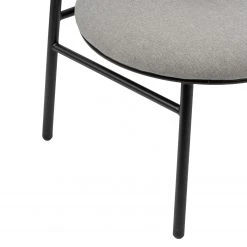 Studio Copenhagen – Fauteuil de jardin Embi en tissu gris et métal noir pour extérieur -Pas Cher Fauteuils Magasin 1000273447 220420 050 DETAILS P000000001000273447