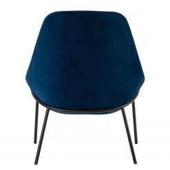 Studio Copenhagen Fauteuil Evie II - Velours Bleu foncé / Noir - Design moderne et confortable -Pas Cher Fauteuils Magasin 1000273471 220420 040 DETAILS P000000001000273471