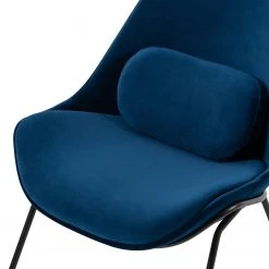 Studio Copenhagen Fauteuil Evie II - Velours Bleu foncé / Noir - Design moderne et confortable -Pas Cher Fauteuils Magasin 1000273471 220420 050 DETAILS P000000001000273471
