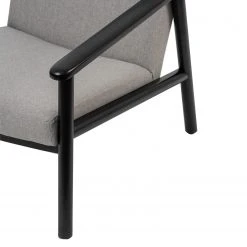 Fauteuil Etah - Tissu Gris et Hêtre Massif Noir | Design Confortable par Studio Copenhagen -Pas Cher Fauteuils Magasin 1000273473 220420 055 DETAILS P000000001000273473