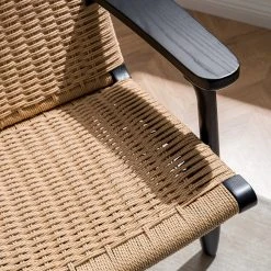 Studio Copenhagen Fauteuil de jardin Emeli - Corde naturelle et frêne massif - Confort et élégance -Pas Cher Fauteuils Magasin 1000273476 220915 022 MOOD DETAILS P000000001000273476 mood