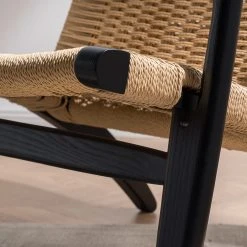 Studio Copenhagen Fauteuil de jardin Emeli - Corde naturelle et frêne massif - Confort et élégance -Pas Cher Fauteuils Magasin 1000273476 220915 025 MOOD DETAILS P000000001000273476 mood