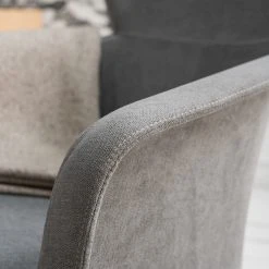 Fauteuil à bascule Mørteens Felin - Tissu Gris, Métal Noir, Hêtre Massif - Confort et élégance -Pas Cher Fauteuils Magasin 1000273480 220912 027 MOOD DETAILS P000000001000273480 mood