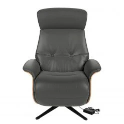 Fauteuil relax Anderson III en cuir véritable Neka - Gris, Noir, Noyer | Studio Copenhagen -Pas Cher Fauteuils Magasin 1000277752 211007 131806000043 DETAILS P000000001000277752