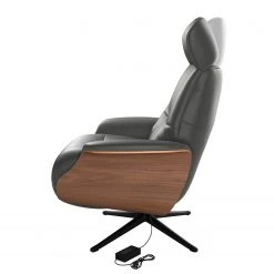 Fauteuil relax Anderson III en cuir véritable Neka - Gris, Noir, Noyer | Studio Copenhagen -Pas Cher Fauteuils Magasin 1000277752 211007 131806000054 DETAILS P000000001000277752