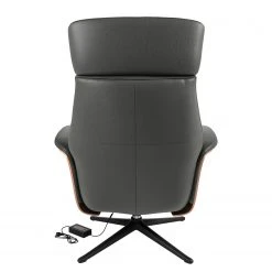 Fauteuil relax Anderson III en cuir véritable Neka - Gris, Noir, Noyer | Studio Copenhagen -Pas Cher Fauteuils Magasin 1000277752 211007 131806000076 DETAILS P000000001000277752