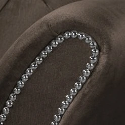 Red Living Fauteuil Dassel - Velours Onoli: Espresso - Fauteuil 1 place design et confort -Pas Cher Fauteuils Magasin 1000278193 210715 11324200229 DETAILS P000000001000278193