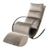 Loftscape Fauteuil de relaxation Calcha - Velours Fibi Gris clair avec repose-pieds - Confort maximal -Pas Cher Fauteuils Magasin 1000282640 220518 010 IMAGE P000000001000282640