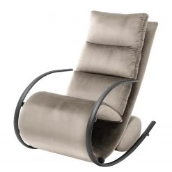 Loftscape Fauteuil de relaxation Calcha - Velours Fibi Gris clair avec repose-pieds - Confort maximal -Pas Cher Fauteuils Magasin 1000282640 220518 040 DETAILS P000000001000282640