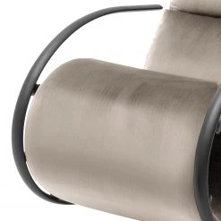 Loftscape Fauteuil de relaxation Calcha - Velours Fibi Gris clair avec repose-pieds - Confort maximal -Pas Cher Fauteuils Magasin 1000282640 220518 070 DETAILS P000000001000282640