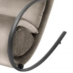 Loftscape Fauteuil de relaxation Calcha - Velours Fibi Gris clair avec repose-pieds - Confort maximal -Pas Cher Fauteuils Magasin 1000282640 220518 090 DETAILS P000000001000282640